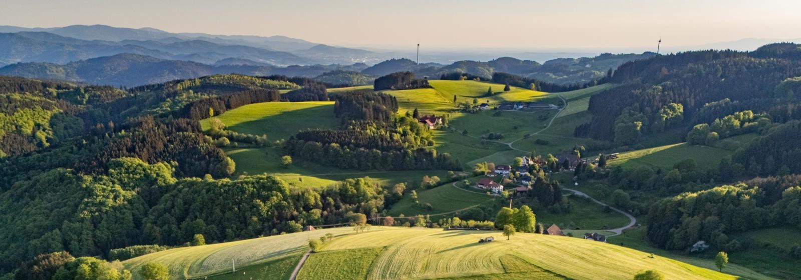 Bleibach, Gesamtblick Blick über Bleibach, Berge